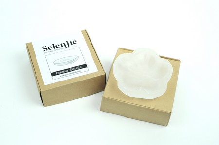 piattino cuore selenite